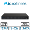 4K 12MP 16-CH MICROTIMES POE 2-SATA HD NVR 265+/Ha.265+/ NVR8016POE
