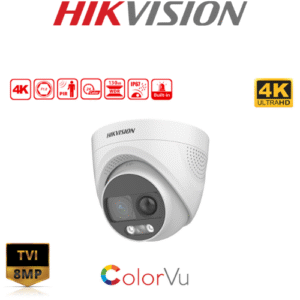 DS-2CE72UF3T-PIRXO(2.8MM) - 4K ColorVu PIR Siren Fixed Turret Camera