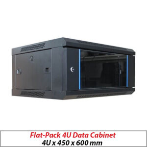 DATA CABINET - FLAT-PACK WALL MOUNT DATA CABINET BLACK 4U-450