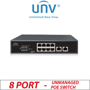 8 PORT GIGABIT 1000 MBPS POE UNIVIEW UNMANAGED SWITCH WITH 2 GB UPLINK - NSW2010-10GT-POE-IN