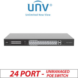24 PORT POE PLUS UNIVIEW UNMANAGED SWITCH WITH SURVEILLANCE (EXTEND) MODE AND TWO UPLINK PORTS NSW2020-24T1GT1GC-POE-IN