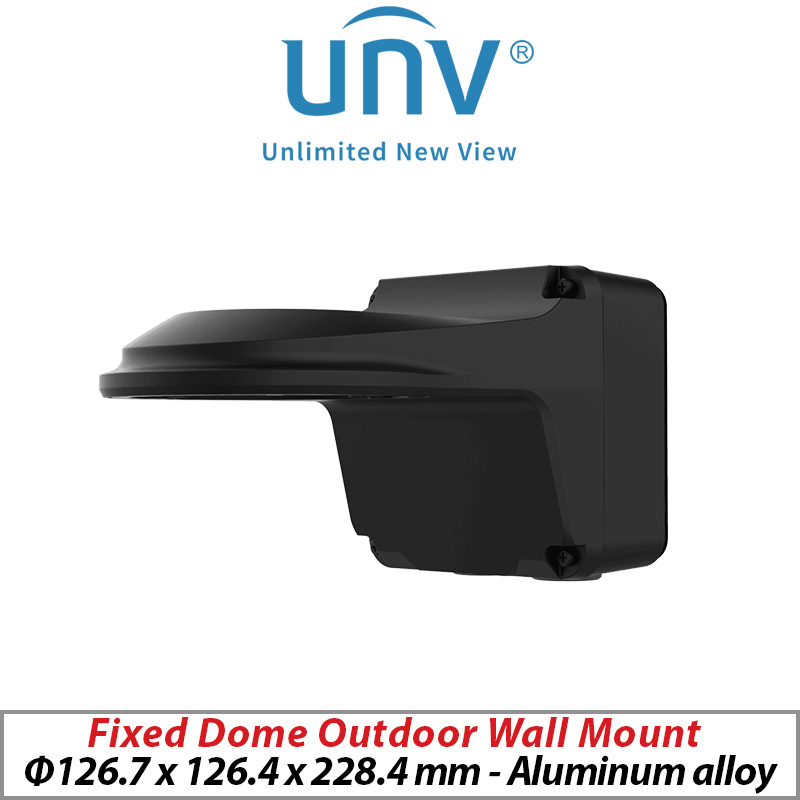 UNIVIEW FIXED DOME OUTDOOR WALL MOUNT BLACK UNV-TR-JB07-WM03-G-IN-BLACK