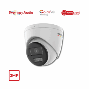 2MP Hikvision DS-2CE72DF3T-LXTS(2.8mm) Fixed Turret Camera Smart Dual-Light, Mic, Siren, 2-way Audio
